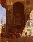 Alberto Pasini Halte A La Mosquee painting